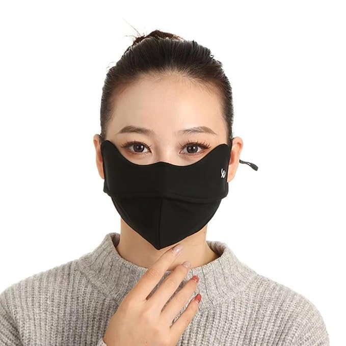 Image of TOMORROW Reusable Black Face Cover Mask - K-Pop Style Streetwear Fashion Mask | Soft Cotton Cloth | Printed Design | Washable, Breathable, for Men & Women | Daily Use & Outdoor