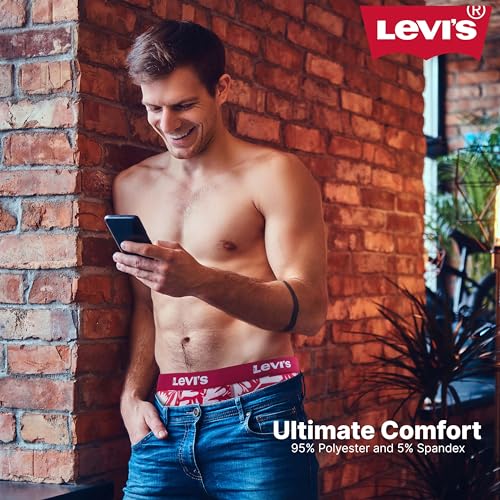 Levi's Mens Underwear Microfiber Boxer Brief for Men Ultra Soft 3 Pack3