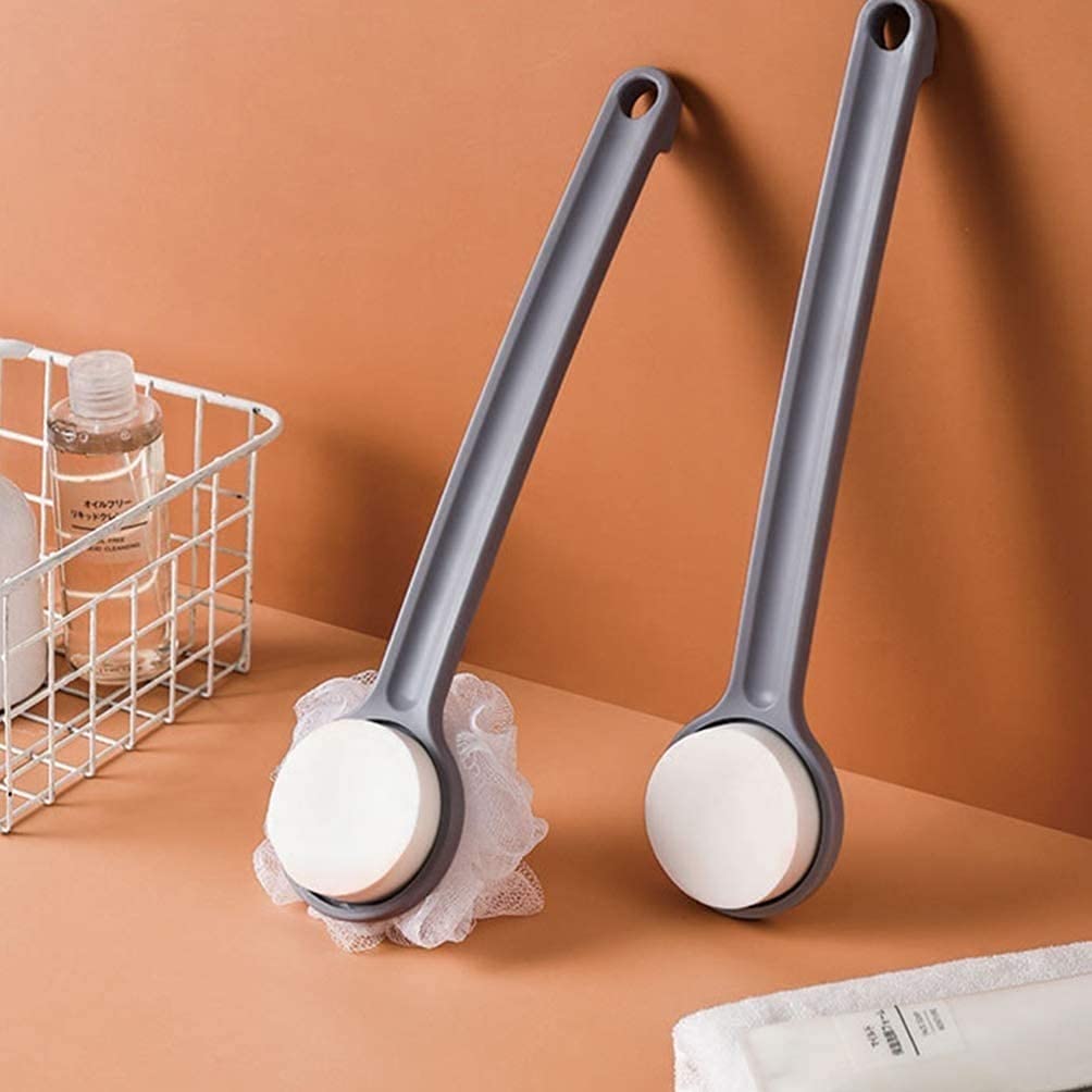 Depurador de baño, Cepillo de Limpieza Corporal con Mango Largo, Cepillo de Ducha con Bola de baño Cepillos para baño y Cuerpo