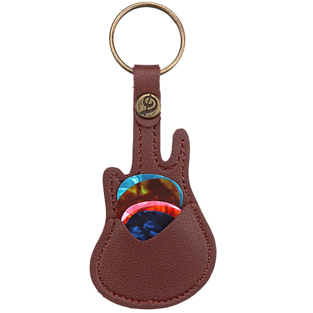 Toyvian 1zestaw Etui Piki Gitarowe Kształcie Gitary Torba Piki z Breloczkiem Stylowy Organizer Dla Gitarzystów Praktyczny Akcesorium Do Przechowywania i Transportu