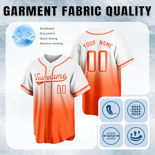 Camiseta personalizada de béisbol con nombre y número bordados para hombres, mujeres y jóvenes miniatura 3