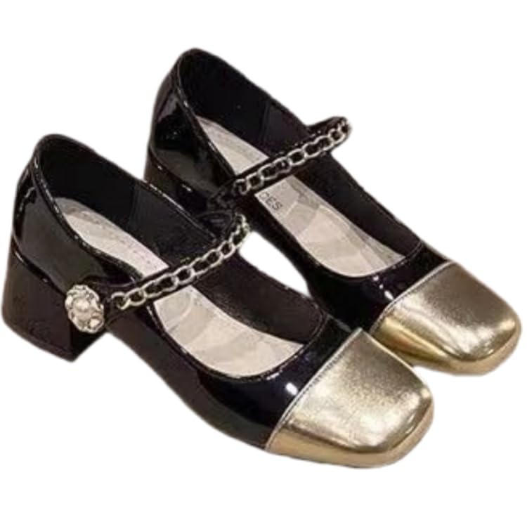 Women's Chunky Mary Jane Style Flats - Versatile for Casual wear, Suitable for Outdoor or semi-Formal Occasions