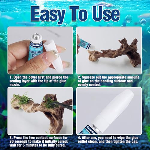 Image of Aquarium Glue, Clear Reef Glue, Instant Coral Adhesive for Plants and Rocks, Mosses, Coral, Stone, Wood, Freshwater and Saltwater Aquascape (2)