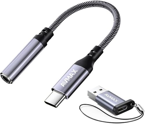 AVMAX USB C - 3.5mm �I�[�f�B�I�w�b�h�z���A�_�v�^�[ HiFi Type c to Aux���X�P�[�u�� Phone 16 15 Plus Pro Max Pad S24 S23 S22 S21 S20 Ultra Pixel MacBoo