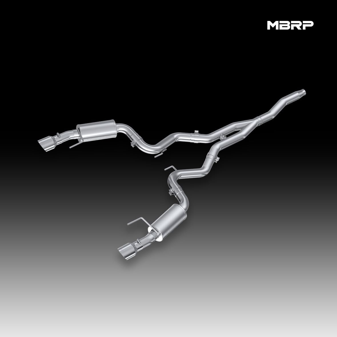 MBRP S7274AL AL 3" Dual Split Rear Street Version Cat Back with 4.5" Tips