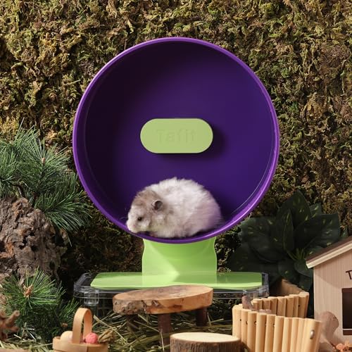 Roda silenciosa para hamster de 26 cm, rolamentos duplos silenciosos, pequenos animais, corrida, alt