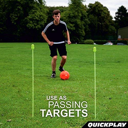Quickplay Pro Speed + Agility Set, Multi-Sport Training Agility Poles | Cones | Speed Hurdles | Soccer Tennis | Crowd Barrier #TOP5