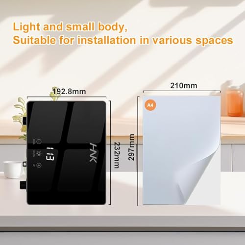Tankless Water Heater Electric ,110v 0-3500W Whole House Tankless Hot Water Heater with Led Temperature Display for Indoor or Outdoor Black-5 Years Quality Assurance