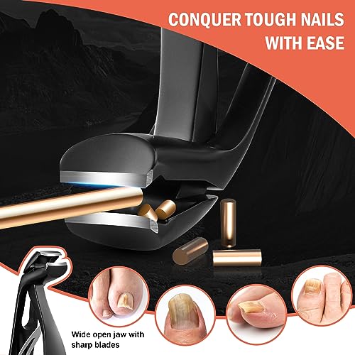 Bezox YJ-WZQC-N85 Angled Head Nail Clippers For Seniors - Ergonomic Toenail Clipper thumb #3