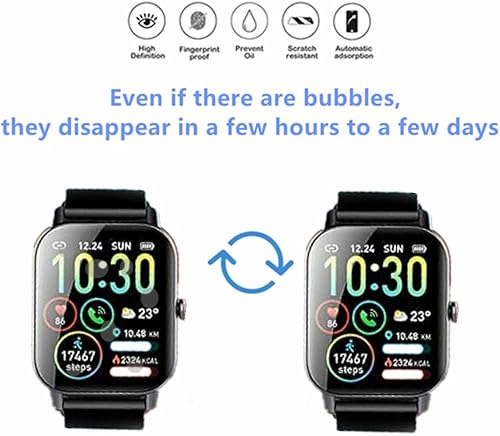 Miniatura 2 de Protector de pantalla compatible con Ddidbi P66D  P66E 1.85 pulgadas, carcasa de cobertura de pantalla completa 3D con borde curvado, película