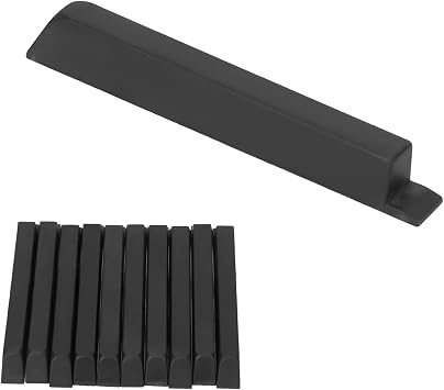 Piano Replacement Keys, 10Pcs ABS Matte Black Piano Key Replacement for Piano Keytop L10cm