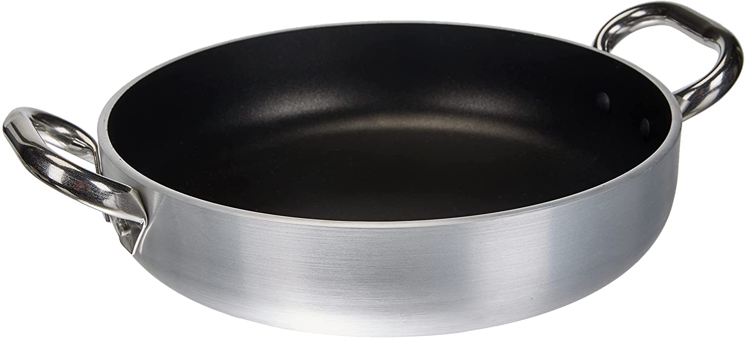 Pentole Agnelli FAMA10SEL36 Select Tegame in Alluminio, 2 Manici in Acciaio Inossidabile, 36 cm, Argento