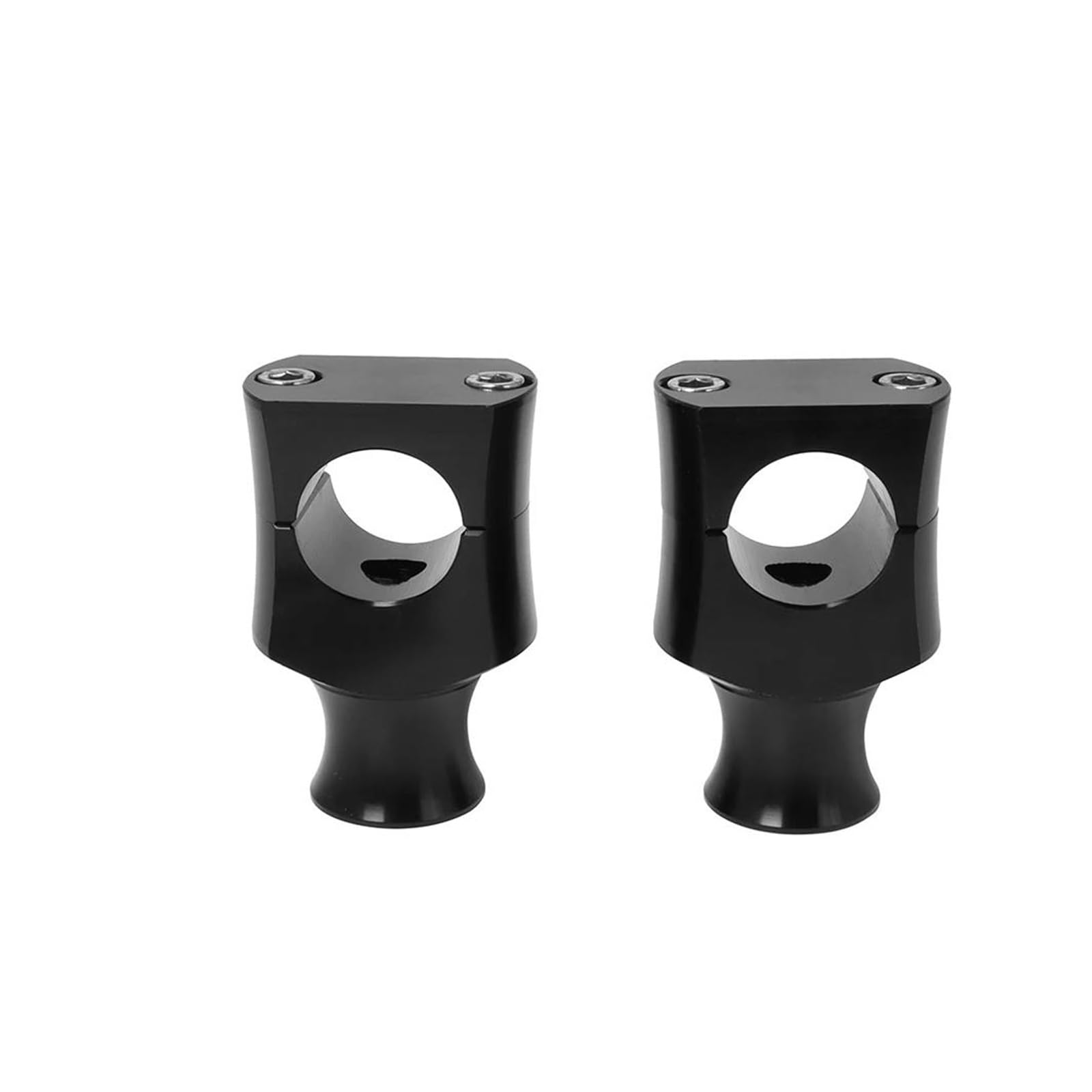 Abrazadera Manillar 1 Par Abrazaderas Universales 1 Pulgada Y 25 Mm Para Manillar Motocicleta Dyna Sportster Aluminio Color Negro Elevador(25mm black)