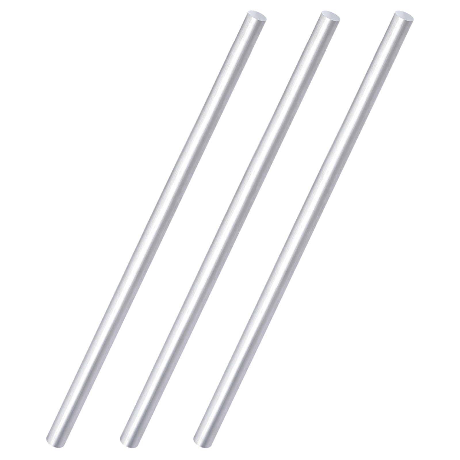 3 Pieces 1/2" Diameter Round Aluminum BAR,Long 13" 6061 Aluminum Round Bar,T6511 Solid Extruded,0.5" Diameter,for DIY Craft (1/2x13 inch, 3)