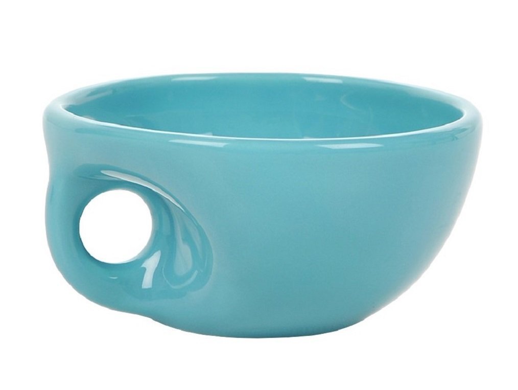 Buddha Bowl Featured Oprah"O" List - Asian inspired for Rice, Soups, Cereal, Coffee, Hot Cocoa Mug Ergonomic Modern Design (Baby Buddha Bowl (12oz), Pacific Blue)