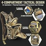 Tactical Hydration Backpack 2L Water Bladder - Lightweight Durable Pack for Hiking, Running, Outdoor Adventures, Adjustable Straps & Leak-Proof Design - Image 3
