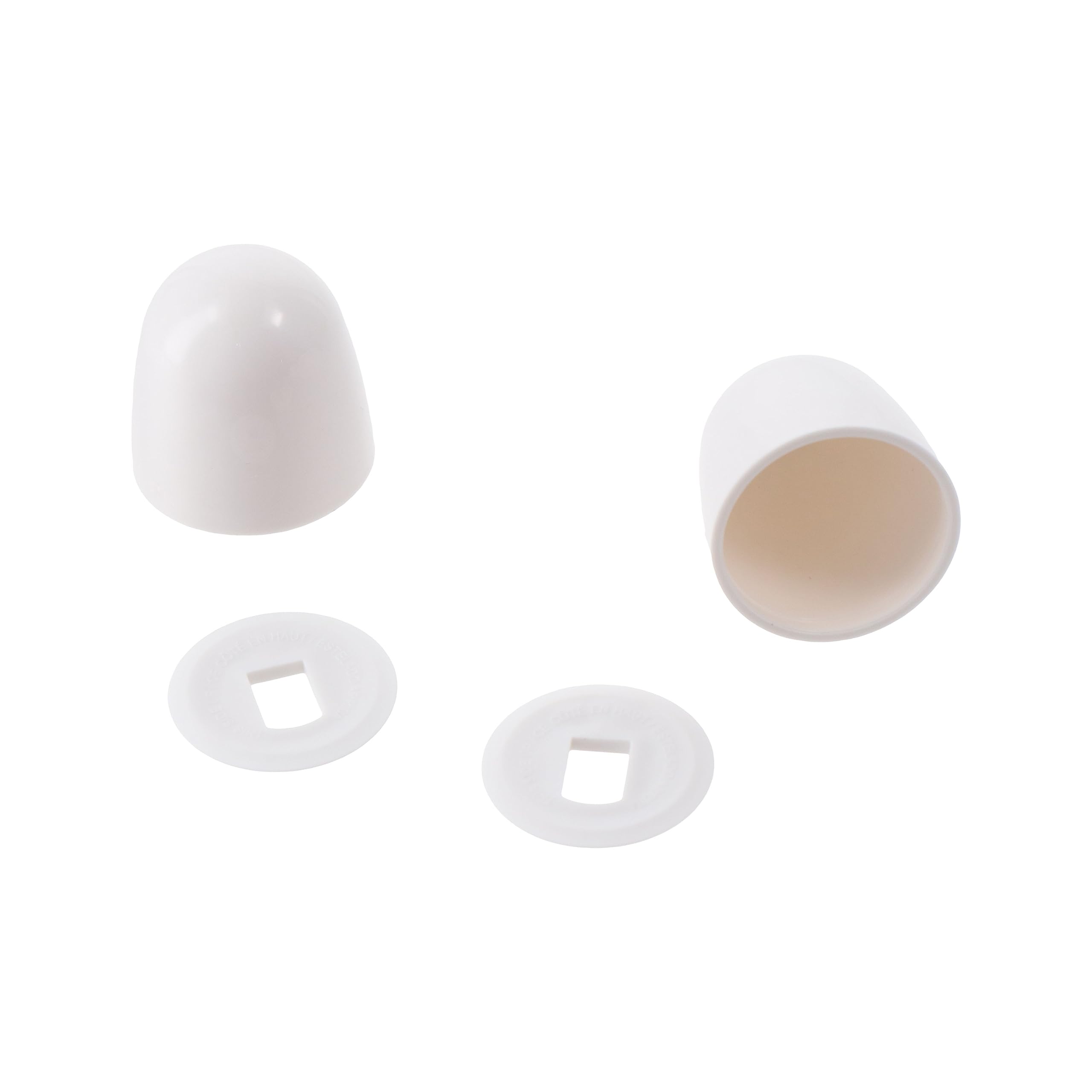 4-Pack Glow-in-the-Dark Toilet Bolt Caps – Universal Push-On Round Covers With Washers, Fits All Toilet Bolts, Decorative Nightlight Design For Bathrooms