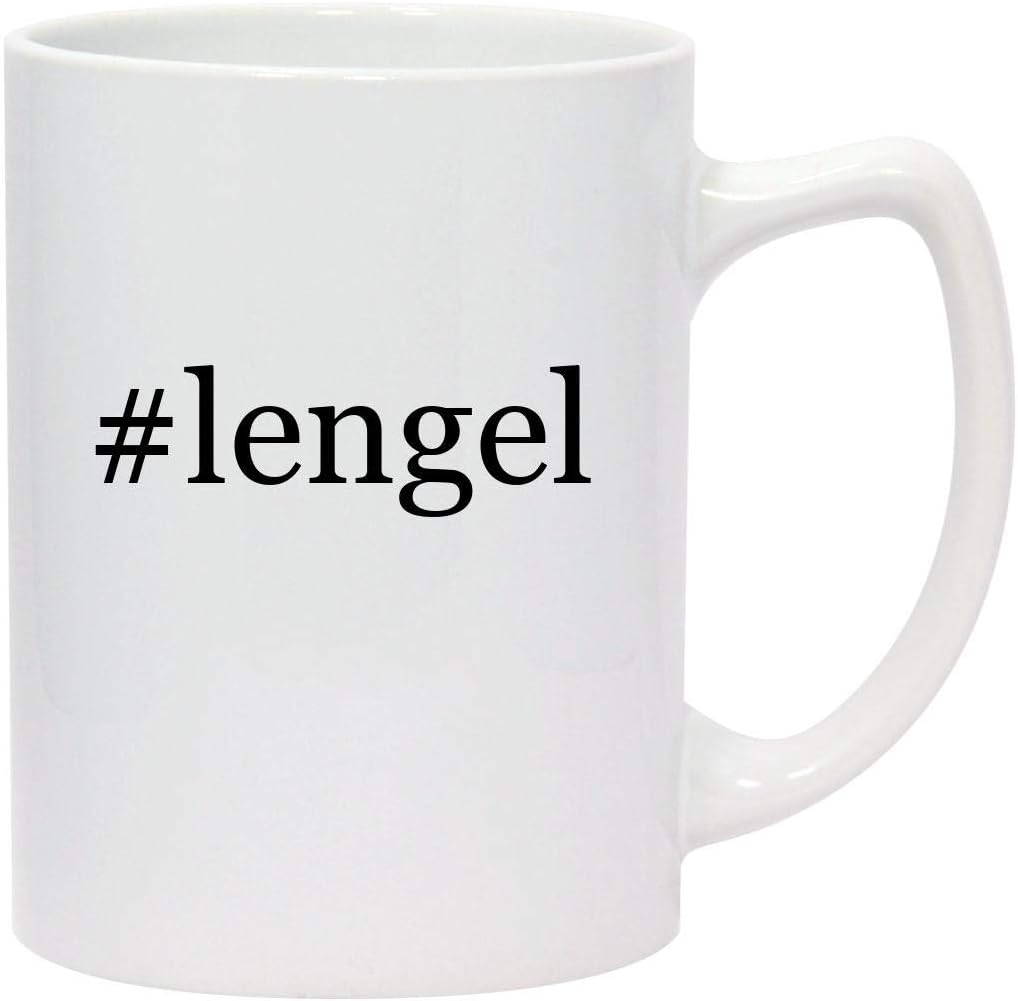 Molandra Products #lengel - 14oz Hashtag White Ceramic Statesman Coffee Mug