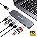 Produktbild ENKLEN USB C Hub 7 in 1 Für MacBook Pro/MacBook Air, Type C Adapter mit Thunderbolt 3, 2 USB 3.1, HDMI 4K@60Hz, SD/Micro SD Kartenleser, Typ C Ladeanschluss, Grau (7IN1)