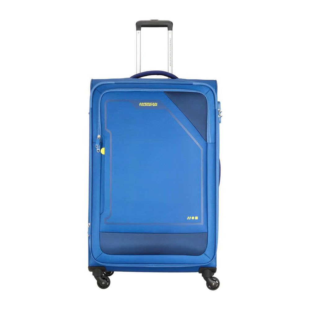 American Tourister Unisex Leonis Polyester Soft Trolley (Blue, 80)
