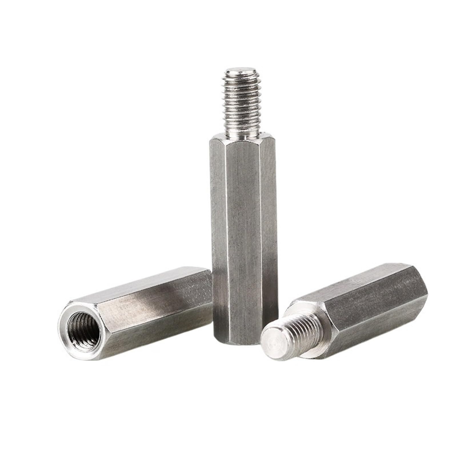 3Pcs Stainless Steel Single Head Stud Hex Standoff Spacers Male to Female Thread M6x8-100mm for PCB Hexagonal Fasteners Hardware Accessories(M6x25+8)