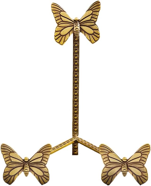 Elegant Brass Butterfly Plate Stand for Display – Decorative, Sturdy & Stylish, Holds Plates & Collectibles – Perfect for Home Decor & Gift Ideas