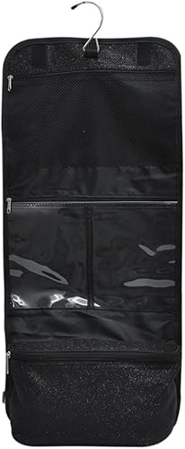 NGIL Neceser colgante de viaje con purpurina para animadoras y equipos de baile, organizador de artículos de tocador y neceser para mujer, bolsa de