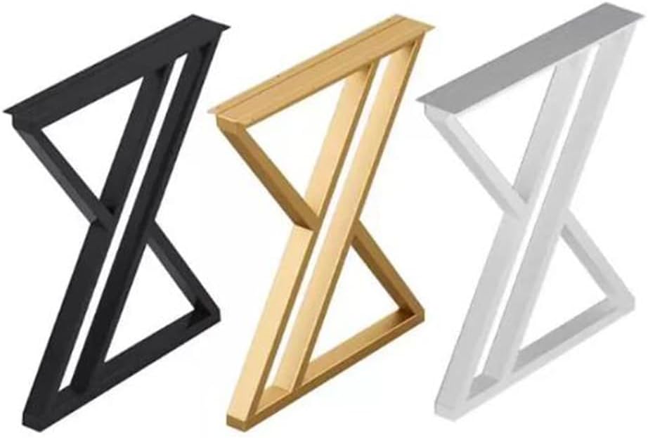 Generic Metal Table Legs,Desk and Coffee Table Legs,Heavy Duty Furniture Legs,End Table Legs,Modern Bench Chair Base Furniture Legs,with Adjustable Floor Protector,Black,Gold,Set of 2,Gold-30x70cm