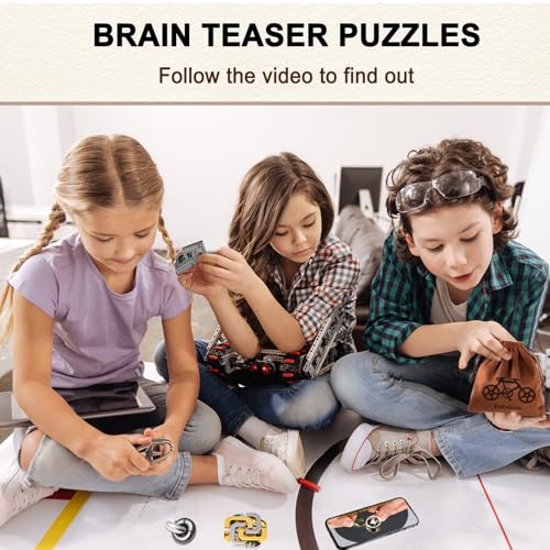 image for KaKeDuJa 12 PCS Brain Teaser Puzzles Metal Puzzle Logic Metal Puzzle f