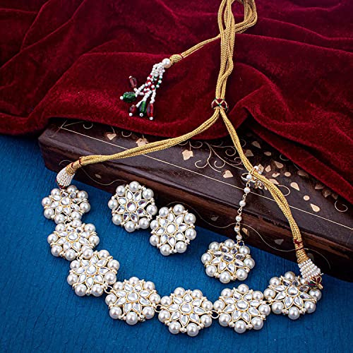 Image of Sukkhi Gold Plated Choker Necklace Set For Women