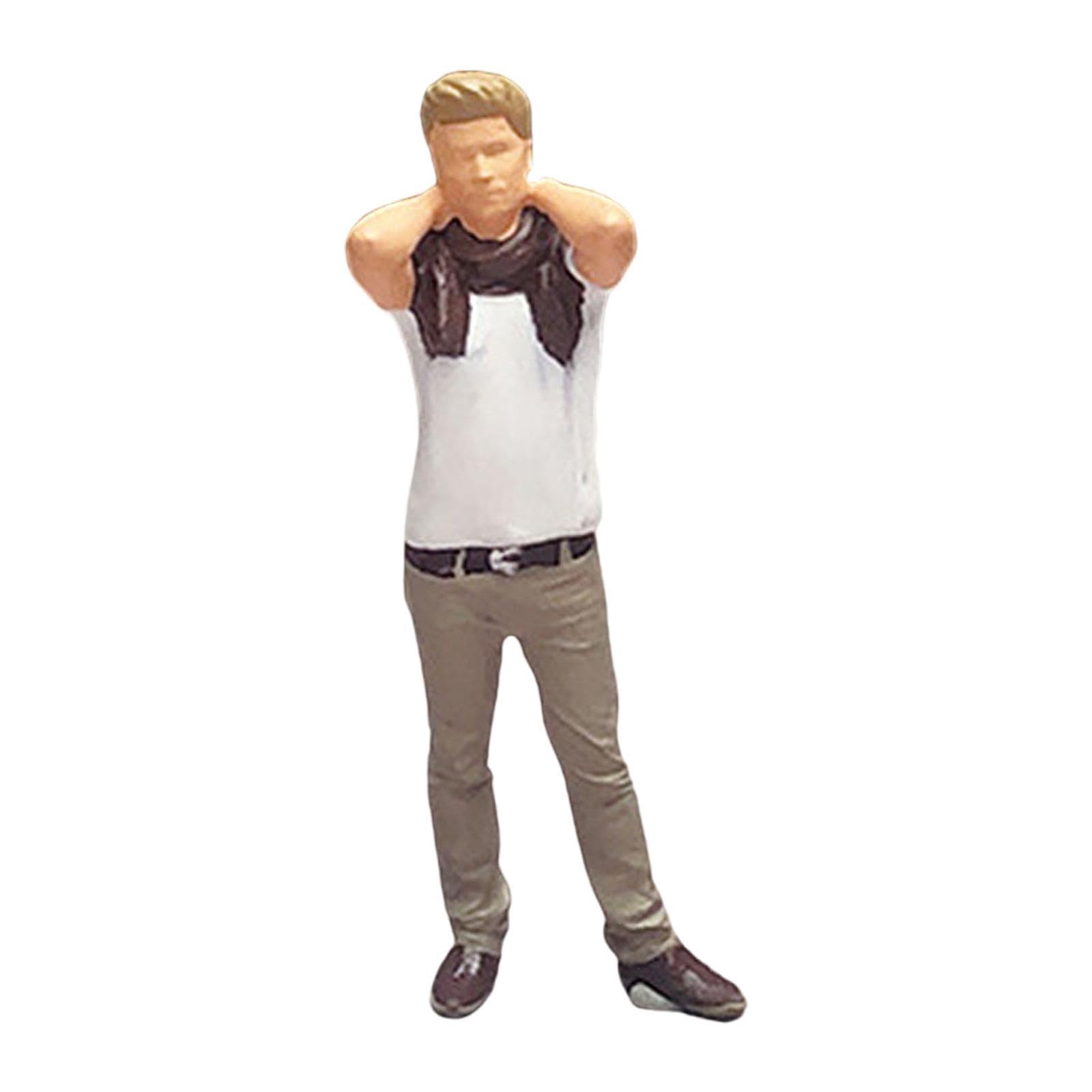 Figurine miniature 1/64 blanche pour personnaliser vos décors de train
