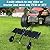 BouPower Lawn Dethatcher,Pull Behind Dethatcher for Lawn Care,Pull UP Thatch,Moss,Leaves,Steel Tow Behind Dethatcher with Tines for Lawn Tractor,Farms Yard Tools (40-in Pull Behind Dethatcher)