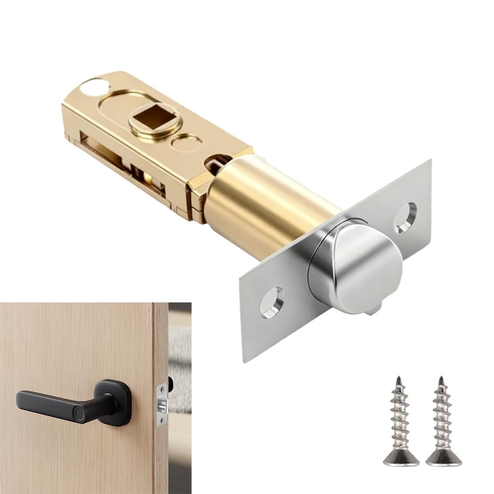 Yinquetinup Golden, Silver 60/70Mm Door Latch Tubular Stainless Steel Tubular Mortice Latches Adjustable Internal Door Latch With Screw For Levers And Internal Door Handles