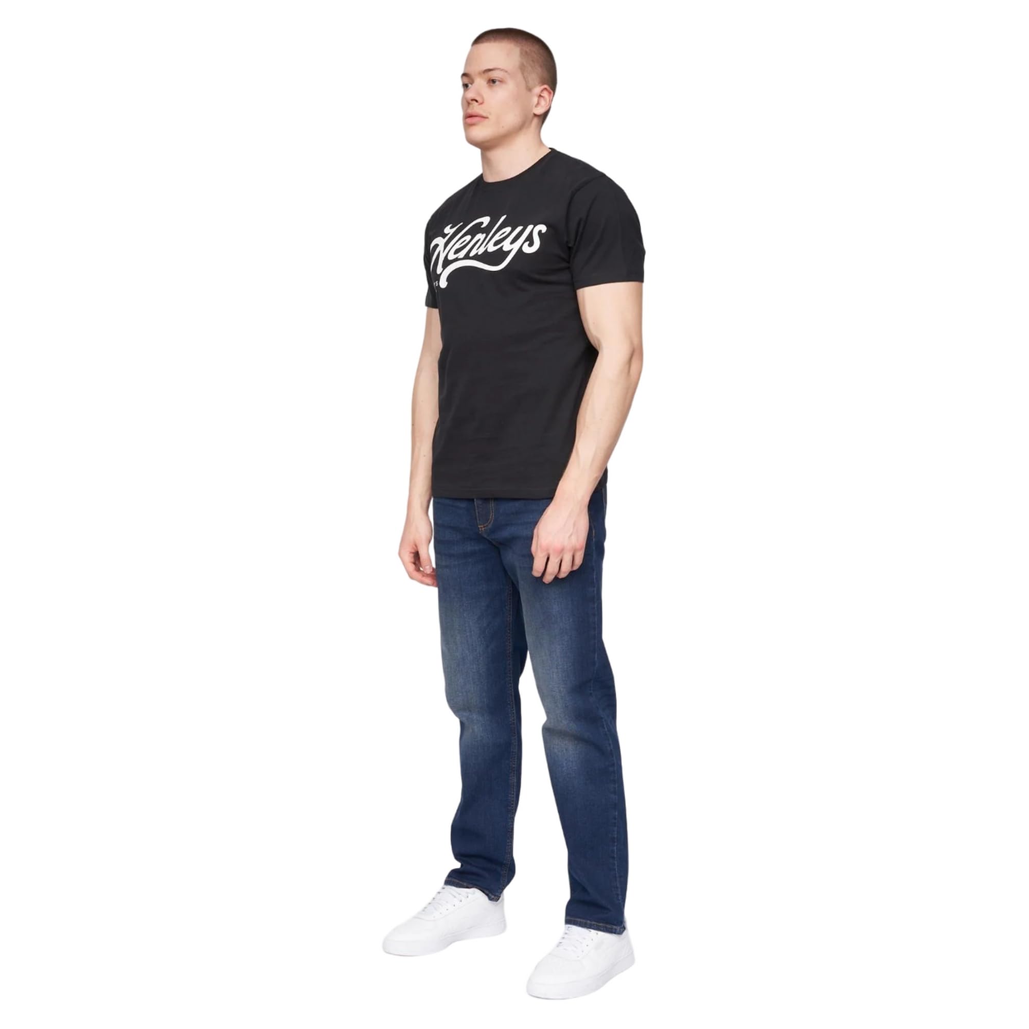 Henleys - Breeze Jeans da uomo in denim di cotone, gamba dritta, vestibilità comoda, W30-40, L30-34