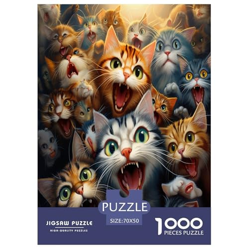 Puzzle de gatos de 1000 piezas ideal para compartir tardes de juego en familia