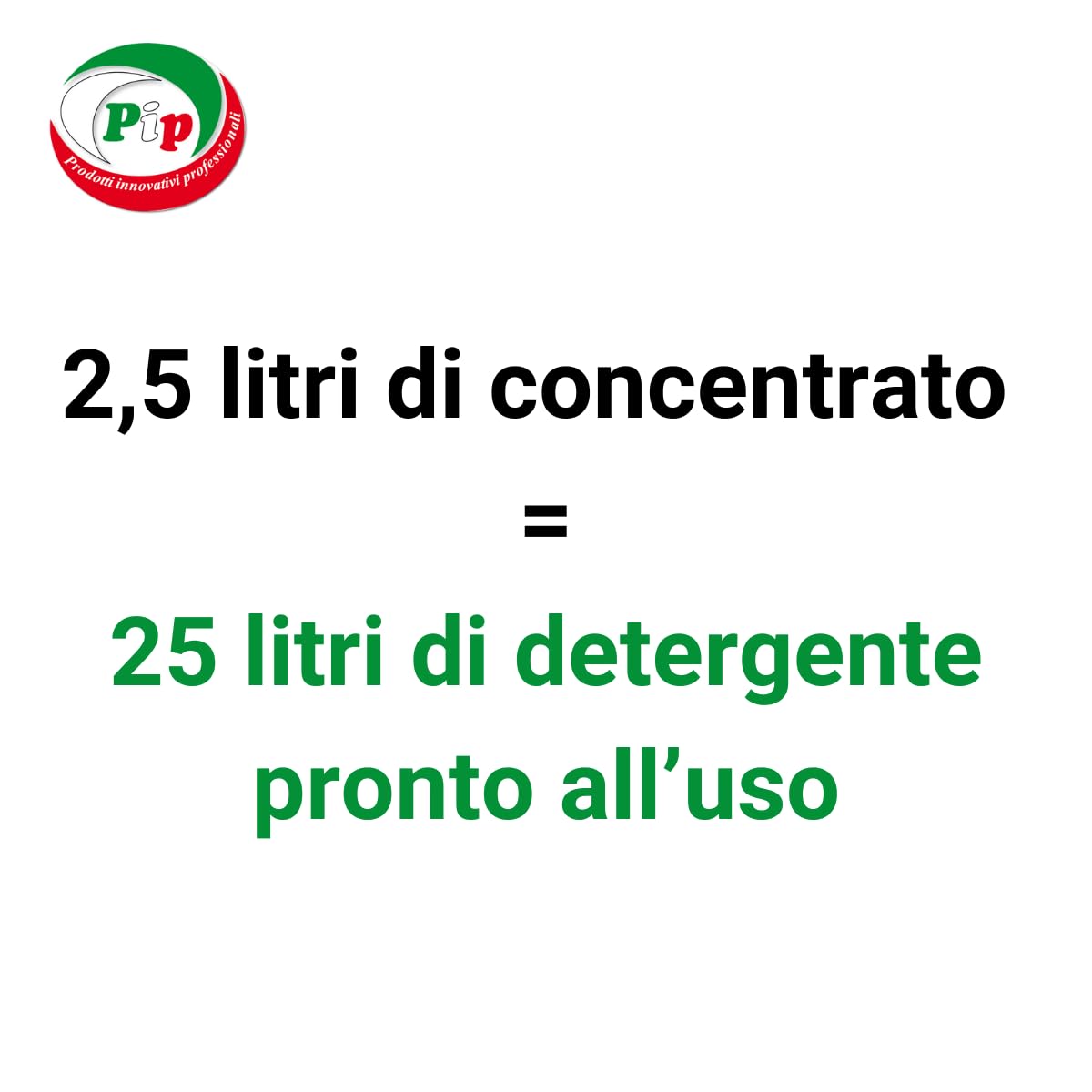 PIP Eco Pannel, Detergente per Pannelli Fotovoltaici Ricarica Concentrato 2,5 Litri da Diluire in Tanica 25 L per 250 mq. Pulizia Professionale del Pannello Solare, Vegetale ed Ecologico