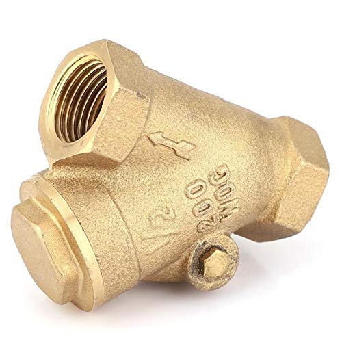 SBSSYVLMV Válvulas de retención 1 Pieza NPT Válvula de retención de latón con Rosca de 1/2 Pulgada Válvula de retención unidireccional Tipo Y 1.6Mpa for Agua y Gas
