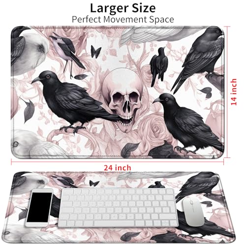 Image of Card Mat for MTG & TCG Playmat,Crows and Skulls