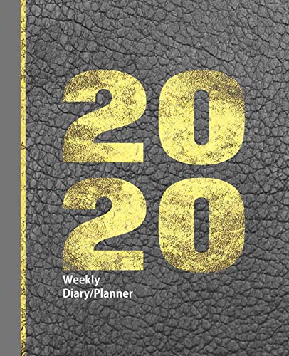Leather & Gold Leaf Effect Design: Diary Weekly Spreads January to December (Planners One Year 2020)