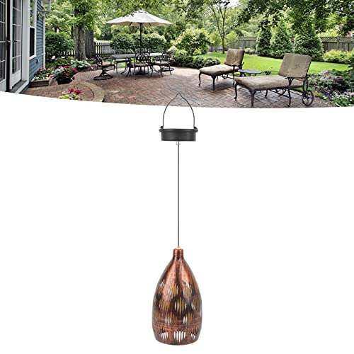 Lanterne solaire extérieure étanche IP65 suspendue pour décor de jardin rétro
