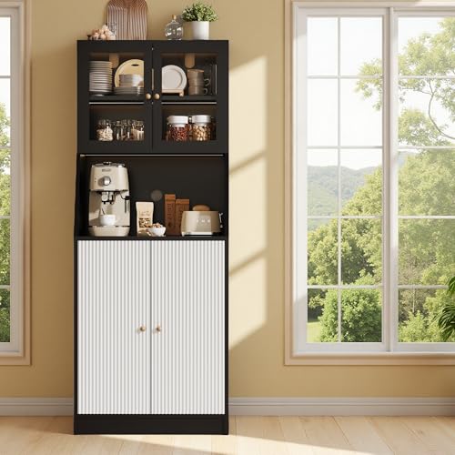 UTTQEW Armario de cocina con LED, aparador...