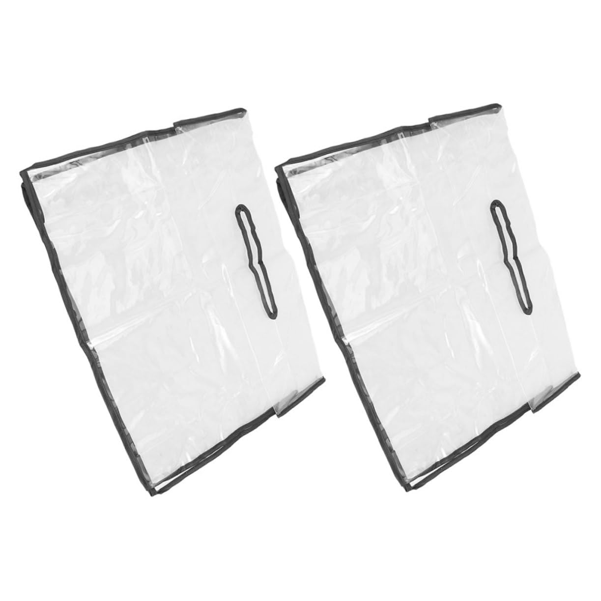 TOYANDONA Copri Borsa Antipioggia 2 Pezzi in PVC per Viaggio e Campeggio | Compatibile Borse a Mano, Protezione Contro la Pioggia, Superficie Liscia Trasparente, Formato 16, 5x12, 9x4, 7 Pollici
