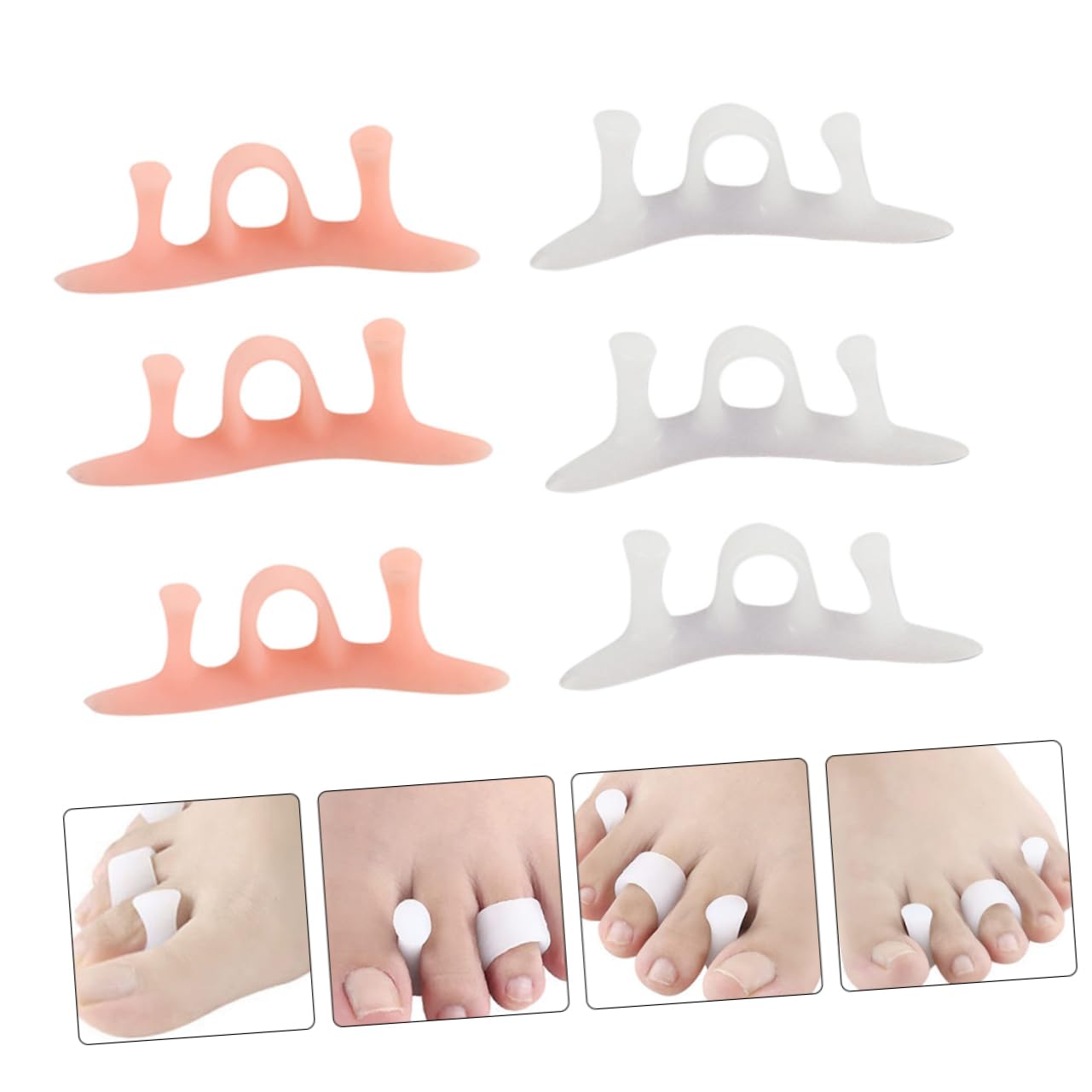 PartyKindom 2sets Foot Care Separator for Women Crooked Ingrown Toenail Foot Tool 4pairs*2