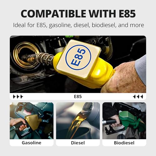 Image of EVIL ENERGY Conductive 6AN PTFE Fuel Hose E85 Nylon Braided 5 /16 ID 20FT | Leak-Free & Heat Resistant, 3-Layer Construction, Compatible with E85, Diesel, Biodiesel, Engine Oil & More Fuel Types