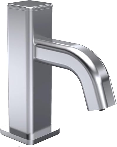 Dispensador automático de jabón manos libres con botella recargable de 32 onzas, unidad montada en fregadero sin contacto de latón macizo, volumen