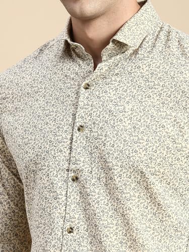 Image of SHOWOFFFF Men Printed Casual Shirt | Spread Collar Full Sleeves Cotton Shirt for Mens | Slim Fit Regular Length Shirt for Men's
