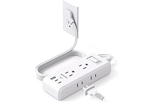 Travel Essentials: Flat Wall Outlet Adapter with Multiple USB Ports and Wall Mount