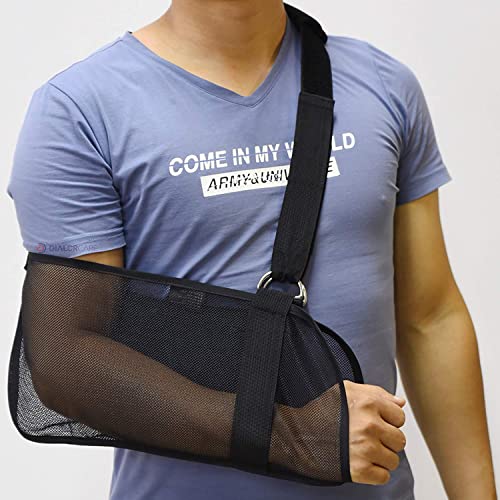 Image of DIALDRCARE Arm Sling for Women, Men, Teenagers, Adjustable Shoulder Sling Strap for Wrist, Elbow, Shoulder Injury (ARM HOLDER 3)