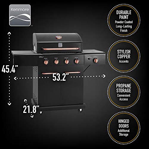 Kenmore-PG-A40409S0LB-2-4-Burner-Cabinet-Style-Propane-Gas-BBQ-Grill-with-Searing-Side-Burner-52000-Total-BTU-Black-and-Copper