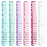 6Pcs Cutting Combs for Hair Stylist Professional Carbon Fine Cutting Comb Heat...